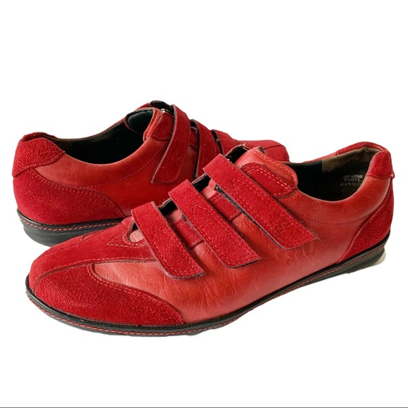 Paul Green Shoes Paul Green Munchen Red Leather Sneakers Poshmark